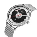 Naviforce NF3007 Luxury Stainless Steel Sports Men's Watch – Dial Color: Black, Strap Color: Silver – Thumbnail 2