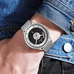 Naviforce NF3007 Luxury Stainless Steel Sports Men's Watch – Dial Color: Black, Strap Color: Silver – Thumbnail 5