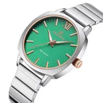 NAVIFORCE NF5044 Simple Square Waterproof Women’s Watch – Dial Color: Green, Strap Color: Silver – Thumbnail 2