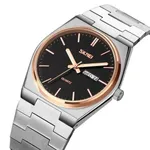 Skmei 9288 Zinc Alloy Luxury Material Men's Watch – Dial Color: Rose, Strap Color: Silver – Thumbnail 2
