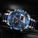 Naviforce NF9171 Fashion Stainless Steel Quartz Men's Watch  – Dial Color: Blue, Strap Color: Blue – Thumbnail 4