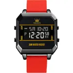 OLEVS 1103 Cool Waterproof LED Display Multifunctional Digital Men's Watch – Dial Color: Black, Strap Color: Red – Thumbnail 1