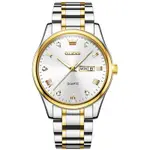 Olevs 5563 Diamond Studded Stainless Steel Waterproof Quartz Analog Watch for Couples – Dial Color: White, Strap Color: White Gold – Thumbnail 3