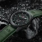 NAVIFORCE NF9229 Youth Retro Fashion Luminous Quartz Men's Watch – Dial Color: Green, Strap Color: Green  – Thumbnail 3