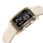 Naviforce NF7118 Comfortable Silicone Starp Digital Fashion Women's Watch – Dial Color: Black, Strap Color: White – Thumbnail 2