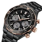 NAVIFORCE NF8049 Luminous Multifunctional Dial Men’s Watch – Dial Color: Black, Strap Color: Black – Thumbnail 2