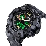 SKMEI 1520 Multifunction LED Light Waterproof Sport Men's Watch – Dial Color: Grey, Strap Color: Grey – Thumbnail 2