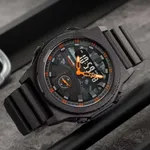 SKMEI 2355 Digital Analog Luxury Sports Men's Watch – Dial Color: Orange, Strap Color: Black – Thumbnail 3