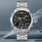 Skmei 2049 Analog Digital Dual Display Men's Watch – Dial Color: Black, Strap Color: Silver – Thumbnail 5