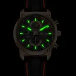 LIGE 10004 Silicone Strap Quartz Analog Premium Sporty Men's Watch – Dial Color: Rose, Strap Color: Black – Thumbnail 3