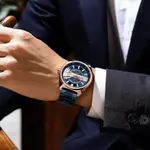 Curren 8403 High-Quality Stainless Steel Fashionable Men's Watch – Dial Color: Blue, Strap Color: Blue – Thumbnail 4