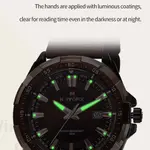 Naviforce NF9056 Comfortable Genuine Leather Strap Quartz Men' Fashion Watch  – Dial Color: Silver, Strap Color:  Brown  – Thumbnail 5