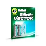 Gillette Vector Plus Manual Shaving Razor Blades 2 Cartridge – Thumbnail 2