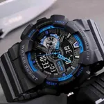 SKMEI 1688 Fashion Sport Waterproof Rubber Analog Digital Men's Watch – Dial Color: Blue, Strap Color: Black – Thumbnail 3