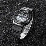 Casio AE-1000W-1AVDF Youth World Time Water Resistant Multifunctional Digital Watch  – Dial Color: Silver, Strap Color: Black – Thumbnail 5