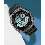 Casio AE-1000W-1AVDF Youth World Time Water Resistant Multifunctional Digital Watch  – Dial Color: Silver, Strap Color: Black – Thumbnail 6