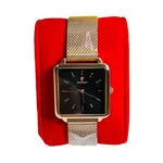 Poedagar 793 CH Stainless Steel Mesh Strap Women's Watch – Dial Color: Black, Strap Color: Rose – Thumbnail 3