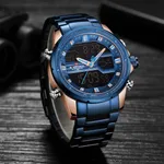 Naviforce NF9138 Luxurious Stainless Steel Men's Watch – Dial Color: Blue, Strap Color: Blue – Thumbnail 3