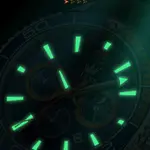 OLEVS 9916 Sports Waterproof Luminous Multifunction Silicone Band Men's Quartz Wristwatch  – Dial Color: Green, Strap Color: Black – Thumbnail 3