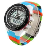 SKMEI 1016 Dual Time PU Leather Sporty Men's Watch – Dial Color: Black, Strap Color: Blue – Thumbnail 3