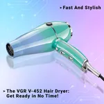 VGR V-452 Essential Dry Care Hair Dryer Salon Series for Women – Thumbnail 3