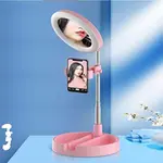 G3 3 In 1 Dimmable LED Ring Light 6 Inch Folding Desktop Selfie Light Mirror Lamp – Thumbnail 5