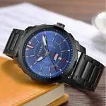 Curren 8266 Luxury Stainless Steel Quartz Fashion Men's Watch – Dial Color: Blue, Strap Color: Black – Thumbnail 4