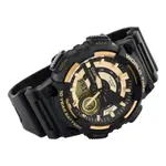 Casio AEQ-110W-1A2V Youth Telememo World Time Analog-Digital Sports Watch  – Dial Color: Gold, Strap Color: Black – Thumbnail 2