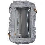 Faux Leather Lavie Women Sleek Wink Frame Clutche – Color: Gray – Thumbnail 3