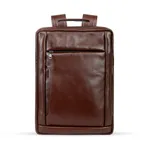 100% Genuine Cow Leather Unique Smart & Stylish 3 in 1 Backpack – Color: Brown – Thumbnail 1