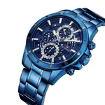 Naviforce NF9150 Luxury Steel Quartz Waterproof Sport Men's Watch – Dial Color: Blue, Strap Color: Blue – Thumbnail 2