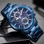 Naviforce NF9150 Luxury Steel Quartz Waterproof Sport Men's Watch – Dial Color: Blue, Strap Color: Blue – Thumbnail 4