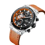Naviforce 8027 Novicius Chronograph Edition Men's Watch – Dial Color: Black, Strap Color: Orange – Thumbnail 2