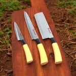 YING GUNS stainless steel Indulge durability innovative design Kitchen Knife 3 piece set – Thumbnail 3