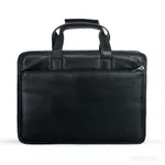 Genuine Cow Leather Laptop Corporate Design Official Bag – Color: Black – Thumbnail 3