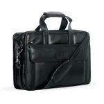 Genuine Cow Leather Laptop Corporate Design Official Bag – Color: Black – Thumbnail 2