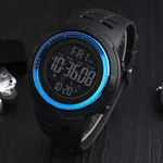 Skmei 1251 Digital Dial PU Strap Waterproof Sports Men's Watch – Dial Color: Blue, Strap Color: Black – Thumbnail 4