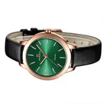 NAVIFORCE NF5024 PU Leather Analog Watch For Women – Dial Color: Green, Strap Color: Black – Thumbnail 3