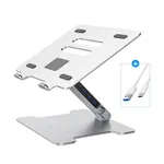 ORICO 4 Port USB3.0 Foldable Aluminum Notebook Riser Desktop Laptop Stand for MacBook Dell – Thumbnail 2