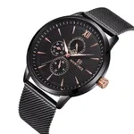 Naviforce NF3003 Mesh Stainless Steel Quartz Men's Watch – Dial Color: Black, Strap Color: Black – Thumbnail 2