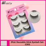 Everly Beauties 3Pairs G300 Series High Quality Soft and Comfortable Mink Eyelashes – Thumbnail 3