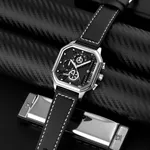 SKMEI 1963 Waterproof Quartz Chronograph Men's Watch – Dial Color: Silver, Strap Color: Black – Thumbnail 4