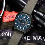 Curren 8398 Luxury Genuine Leather Straps Chronograph Sports Men's Watch – Dial Color: Blue, Strap Color: Silver – Thumbnail 6