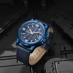 Naviforce NF9177 Top Quality Leather Strap Creative Calendar Unique Fashion Men's Watch – Dial Color: Blue, Strap Color: Blue – Thumbnail 5