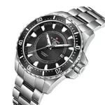 NAVIFORCE NFS1004 Luxury Mechanical Luminous Waterproof Men's Watch – Dial Color: Grey, Strap Color: Silver – Thumbnail 2