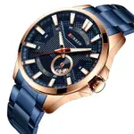 Curren 8372 High Quality Stainless Steel Analog Men's Watch – Dial Color: Blue, Strap Color: Blue – Thumbnail 2