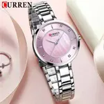 Curren 9051 Stainless Steel Waterproof Watch For Women – Dial Color: Pink, Strap Color: Silver – Thumbnail 2