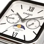 CASIO MTP-M305D-1A2VDF Moon Chaser Roman Hour Marker Silver Chain Unisex Analog Watch – Dial Color: White, Strap Color: Silver – Thumbnail 2