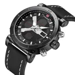 Naviforce 9132 Sport Military Dual Display Multifunction Men's Watch – Dial Color: White, Strap Color: Black – Thumbnail 2