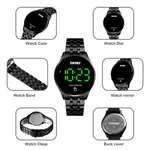 SKMEI 1579 Led Touch Screen Digital Man's Watch – Dial Color: Black, Strap Color: Black – Thumbnail 4